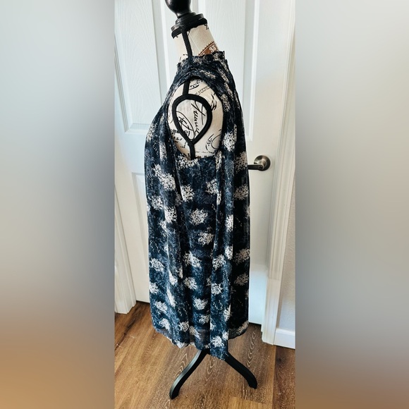 Sleeveless Mock Neck Smocked Midi Dress by Joie - Picture 5 of 12